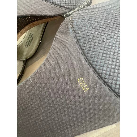 New York Transit Women's Brown Gold Sparkle Bling Elegant Wedge Sandals Size 8.5 - Picture 9 of 9